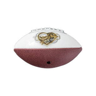 Steampunk Heart with a Manometer American Football