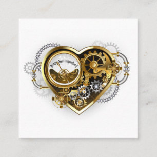 Steampunk Heart with a Manometer Appointment Card