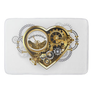 Steampunk Heart with a Manometer Bath Mat