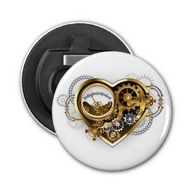 Steampunk Heart with a Manometer Bottle Opener (Front)