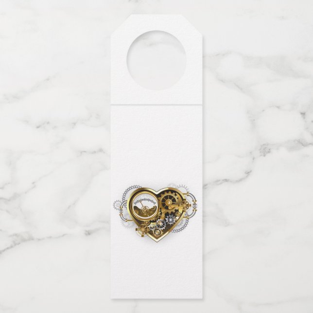 Steampunk Heart with a Manometer Bottle Tag (Front)