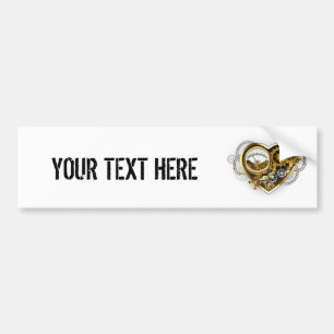 Steampunk Heart with a Manometer Bumper Sticker