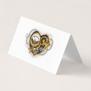 Steampunk Heart with a Manometer Business Card