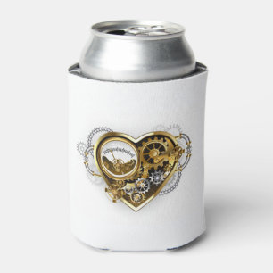 Steampunk Heart with a Manometer Can Cooler