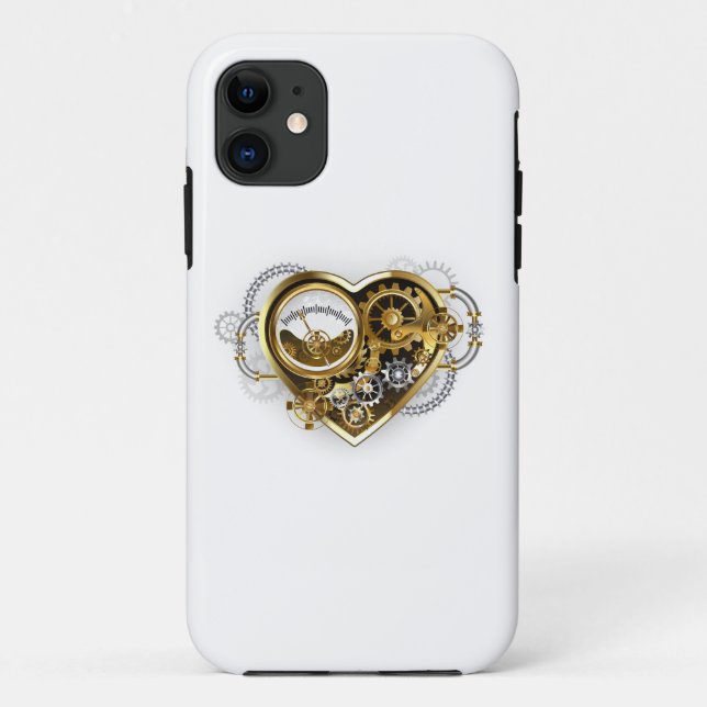 Steampunk Heart with a Manometer Case-Mate iPhone Case (Back)
