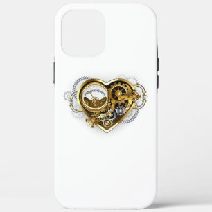 Steampunk Heart with a Manometer iPhone 12 Pro Max Case