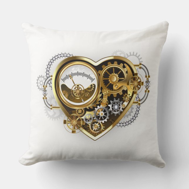 Steampunk Heart with a Manometer Cushion (Front)