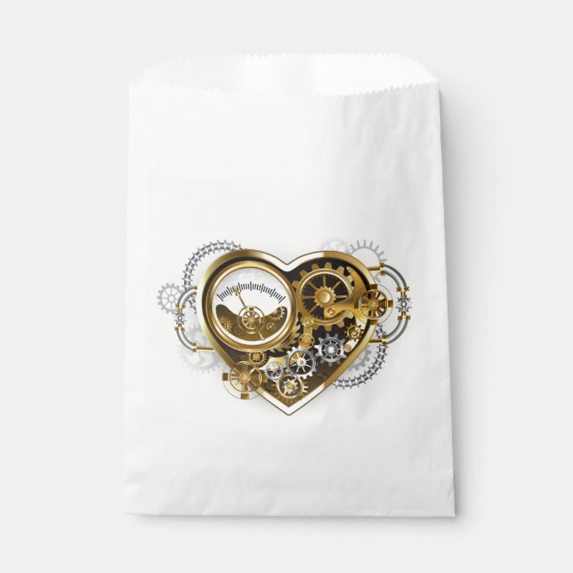 Steampunk Heart with a Manometer Favour Bags (Front)