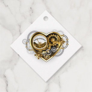 Steampunk Heart with a Manometer Favour Tags