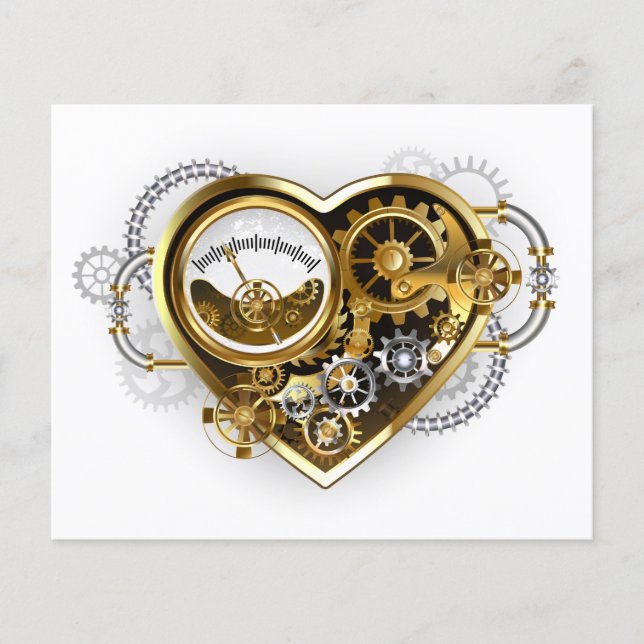 Steampunk Heart with a Manometer Flyer (Front)