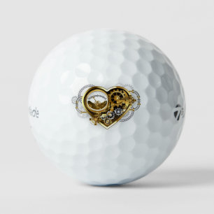 Steampunk Heart with a Manometer Golf Balls