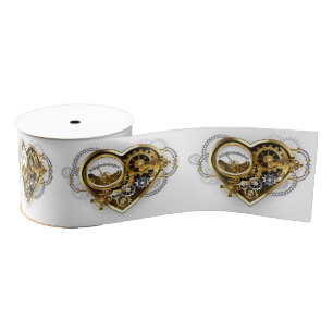 Steampunk Heart with a Manometer Grosgrain Ribbon