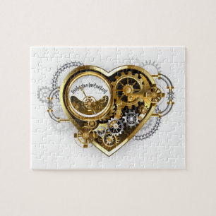 Steampunk Heart with a Manometer Jigsaw Puzzle