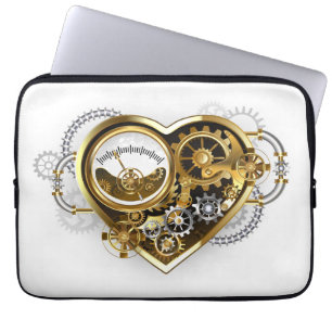 Steampunk Heart with a Manometer Laptop Sleeve