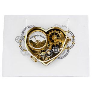 Steampunk Heart with a Manometer Large Gift Bag