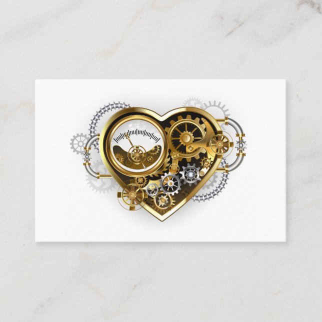 Steampunk Heart with a Manometer Loyalty Card (Front)