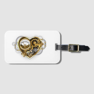 Steampunk Heart with a Manometer Luggage Tag