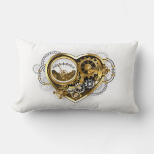 Steampunk Heart with a Manometer Lumbar Cushion