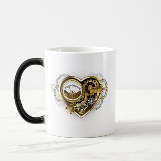 Steampunk Heart with a Manometer Magic Mug (Left)