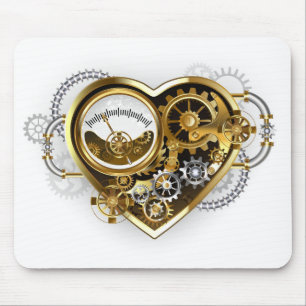 Steampunk Heart with a Manometer Mouse Mat