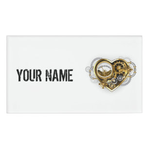 Steampunk Heart with a Manometer Name Tag