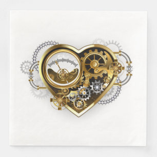 Steampunk Heart with a Manometer Napkin