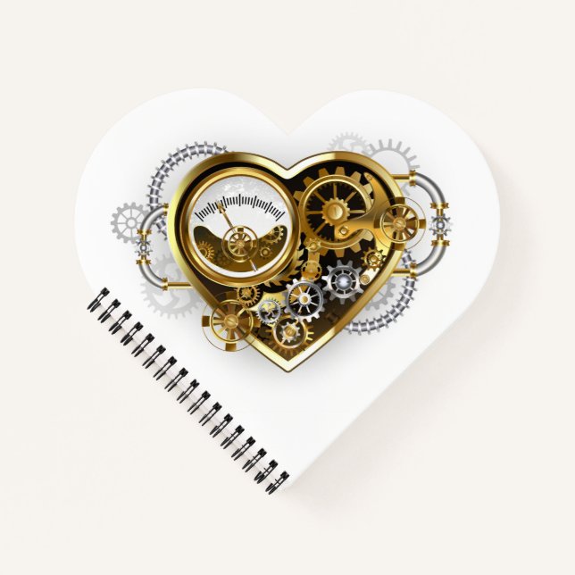 Steampunk Heart with a Manometer Notebook (Front)