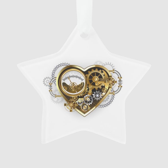 Steampunk Heart with a Manometer Ornament (Front)