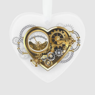 Steampunk Heart with a Manometer Ornament