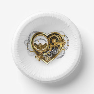 Steampunk Heart with a Manometer Paper Plate