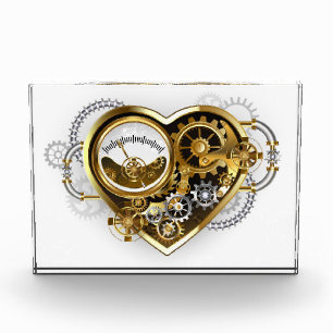 Steampunk Heart with a Manometer Photo Block
