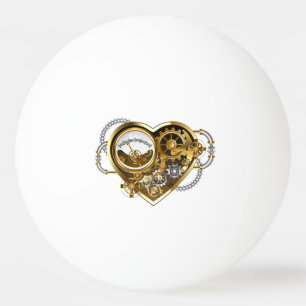 Steampunk Heart with a Manometer Ping Pong Ball