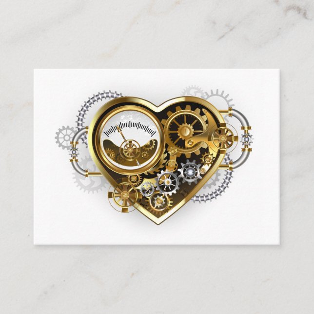 Steampunk Heart with a Manometer Place Card (Front)
