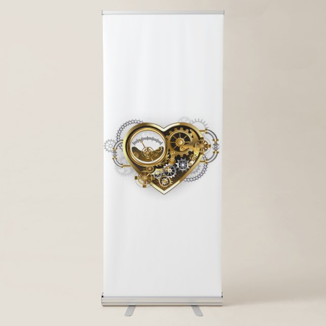 Steampunk Heart with a Manometer Retractable Banner (Front)