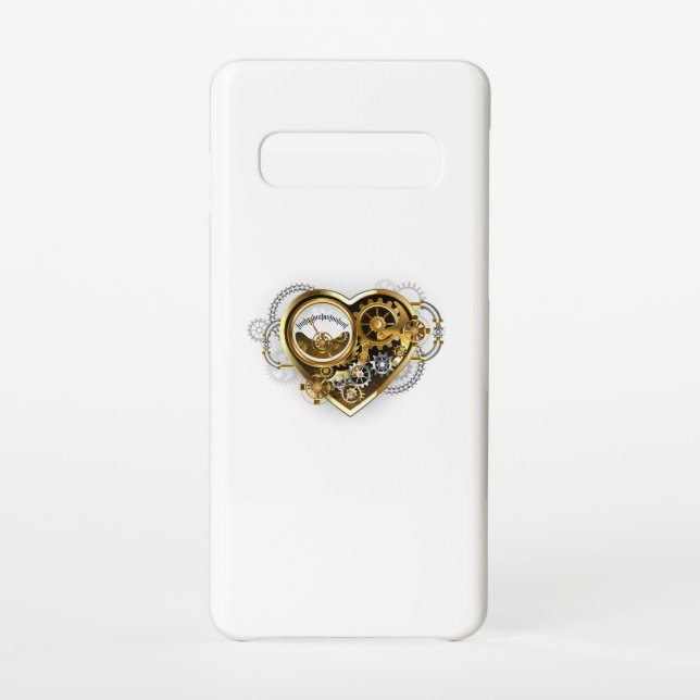Steampunk Heart with a Manometer Samsung Galaxy Case (Back)