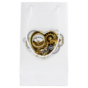 Steampunk Heart with a Manometer Small Gift Bag