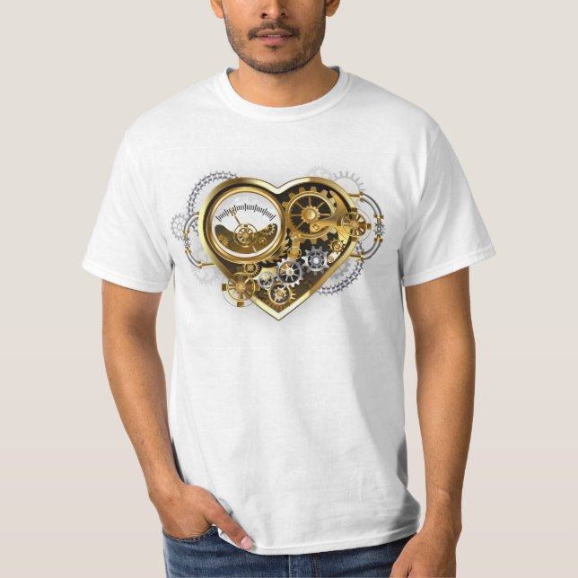 Steampunk Heart with a Manometer T-Shirt (Front)