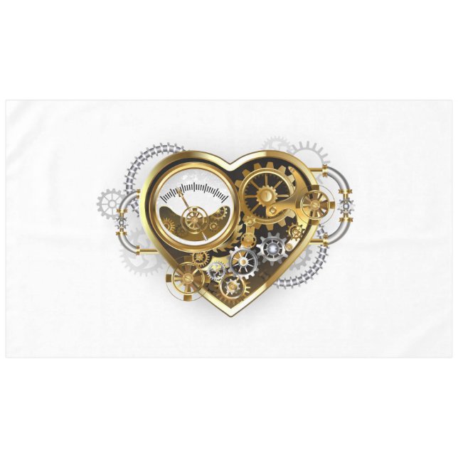 Steampunk Heart with a Manometer Tablecloth (Front (Horizontal))