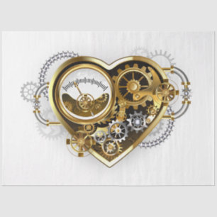 Steampunk Heart with a Manometer Tissue Paper