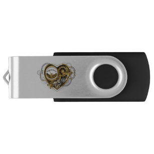Steampunk Heart with a Manometer USB Flash Drive
