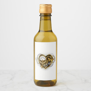 Steampunk Heart with a Manometer Wine Label