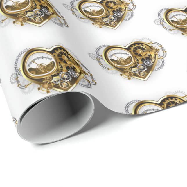 Steampunk Heart with a Manometer Wrapping Paper (Roll Corner)