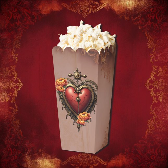 Steampunk Heart with Flowers.  Favour Box (Creator Uploaded)