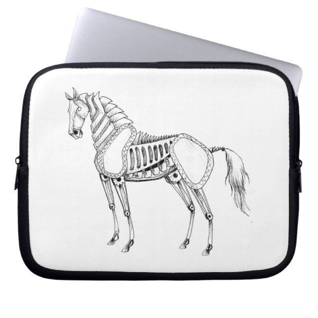 Steampunk Horse Laptop Case (Front)