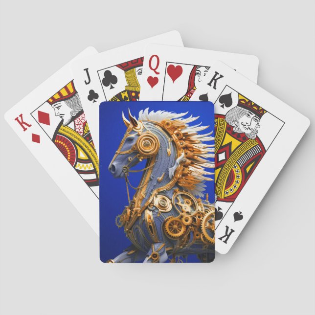 Steampunk Horse Playing Cards (Back)