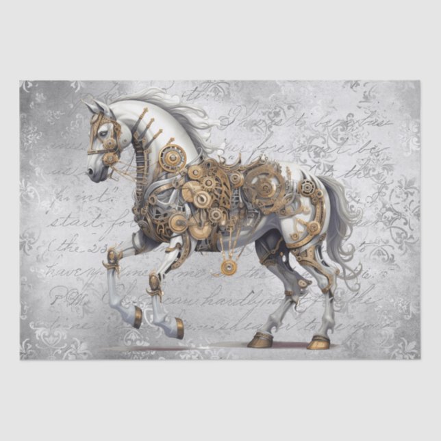 Steampunk Horse Tissue Paper (Front)