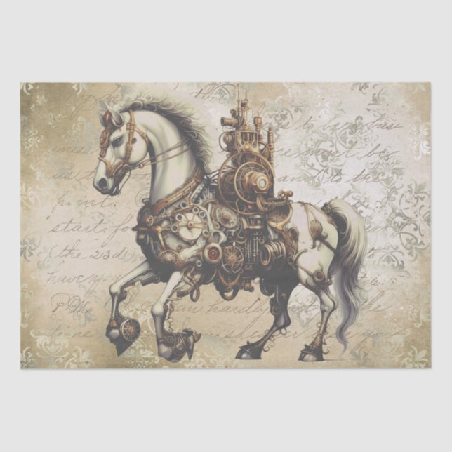 Steampunk Horse Tissue Paper (Front)