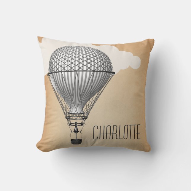 Steampunk Hot Air Balloon Cushion (Front)