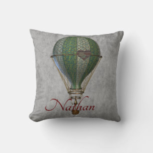 Steampunk Hot Air Balloon Personalised Cushion
