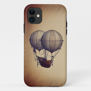 Steampunk Hot Air Balloons with Ship iPhone 11 Case